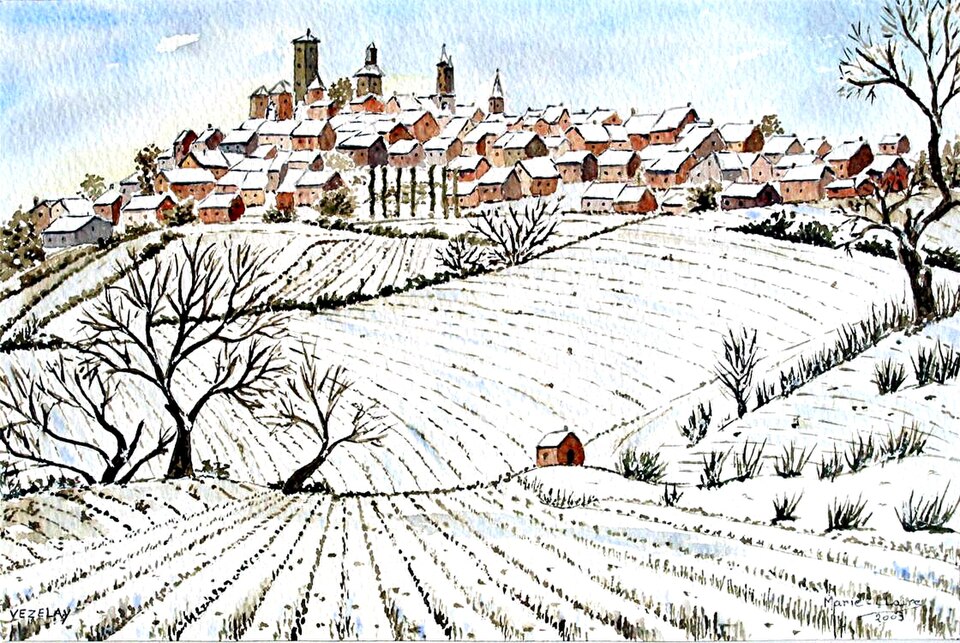 Vézelay, Church and Hill（France）