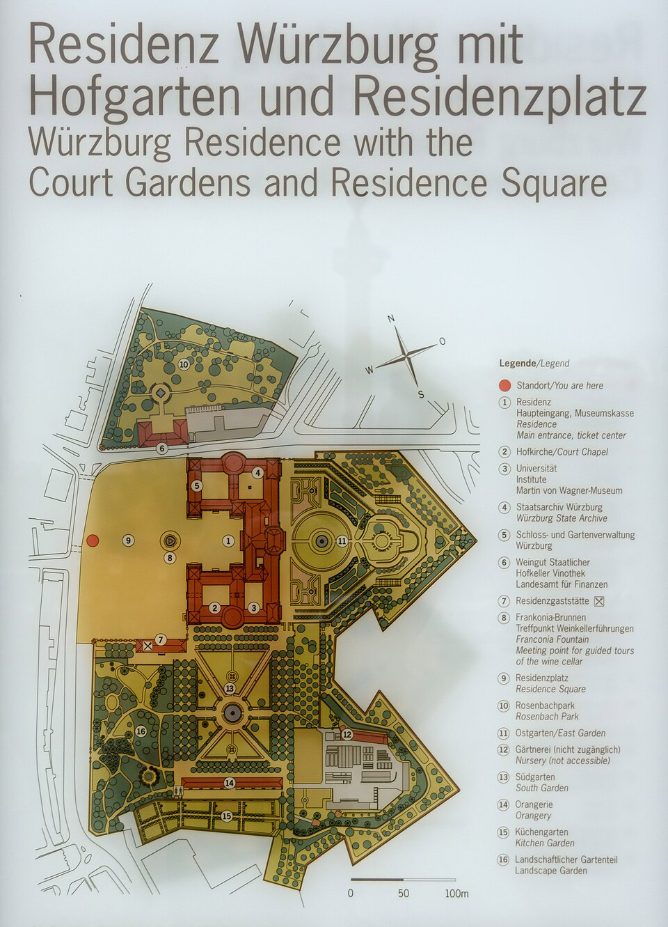 Würzburg Residence with the Court Gardens and Residence Square（Germany）